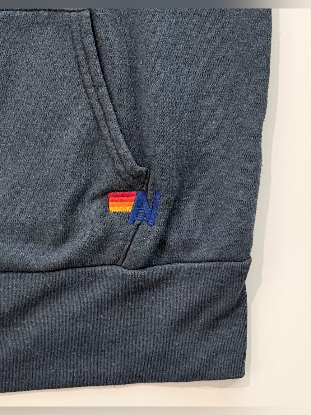 Aviator Nation 5 Stripe Hoodie & Sweatpants Set XS/S Navy Charcoal - Picture 12 of 16